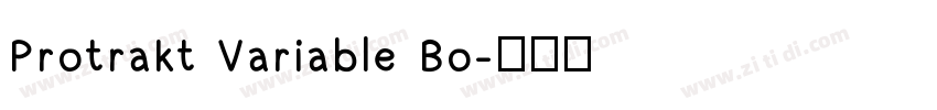 Protrakt Variable Bo字体转换